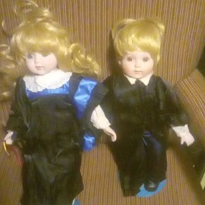 Two Marian Yu designed porcelain dolls